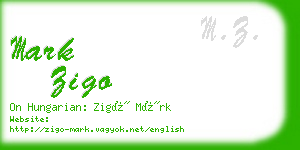 mark zigo business card